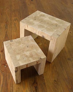 小さい椅子、木口の踏み台